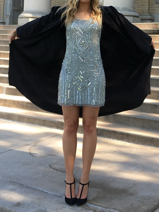Gianni Bini Dresses & Skirts - Gianni Bini Silver Sequin Embellished Dress